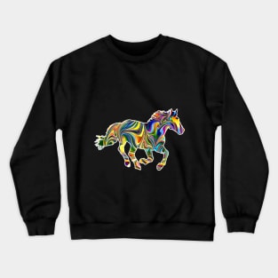 colorful horse Crewneck Sweatshirt